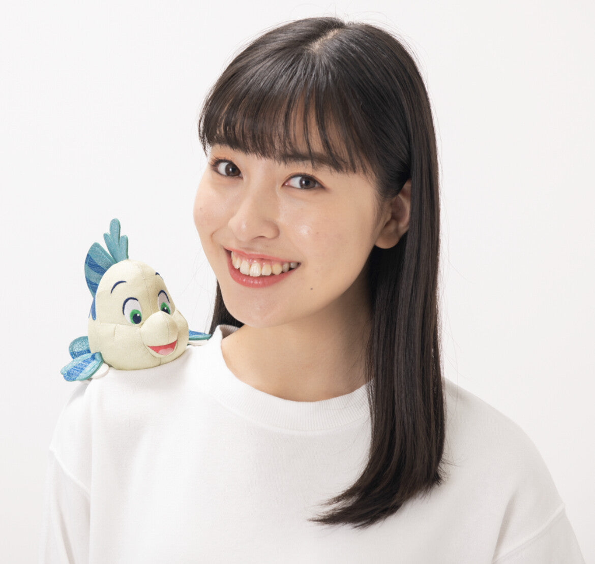 NEW Japan Tokyo Disney stuffed toy On your shoulders The Little Mermaid Flounder