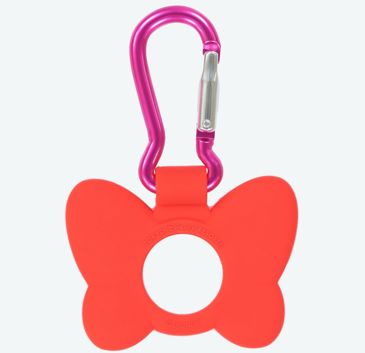 Japan Tokyo Disney Resort Carabina Drink Holder Keychain 2025 Minnie Ribbon