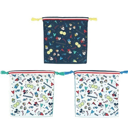 Japan Tokyo Disney Resort Drawstring Purse Set Cheer Together