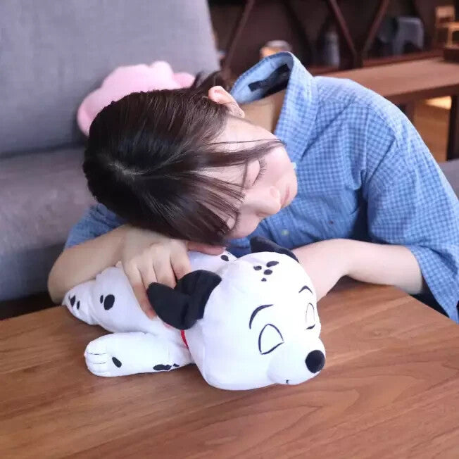 Japan Shop Disney 101 Dalmatians Die-cut Cushion Sleep Monochrome Plush Toy 2025