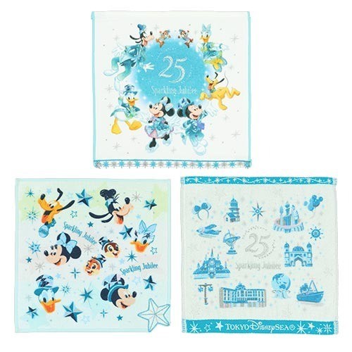 Japan Tokyo Disney Resort Sea 25th Sparkling Jubilee Mini Towel Set