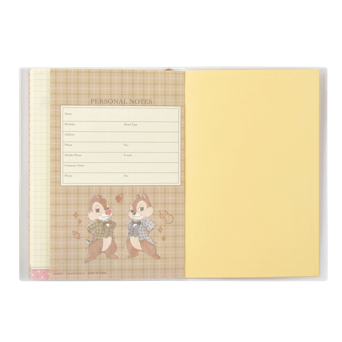 Japan Tokyo Disney Store Chip and Dale B6 Planner Schedule Book Diary 2027