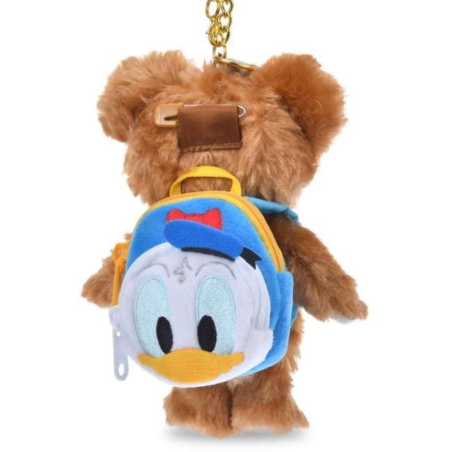 Japan Tokyo Disney Store Donald UniBEARsity Plush Toy Keychain Bag Backpack