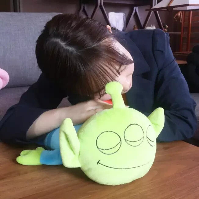 Japan Shop Disney Toy Story Alien Die-Cut Cushion Sleep Green Plush Toy 2025