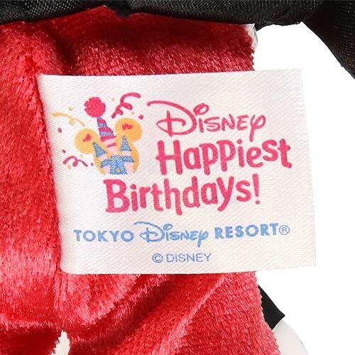 Japan Tokyo Disney Resort Mickey Mouse Plush Toy Badge Happiest Birthday