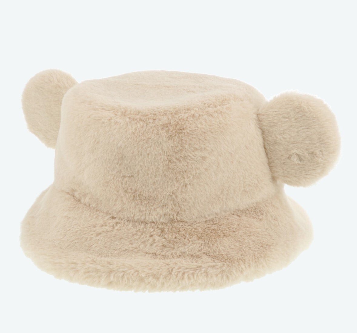 Japan Tokyo Disney Resort Ears Mickey limited Fluffy Winter Cap Hat White brown