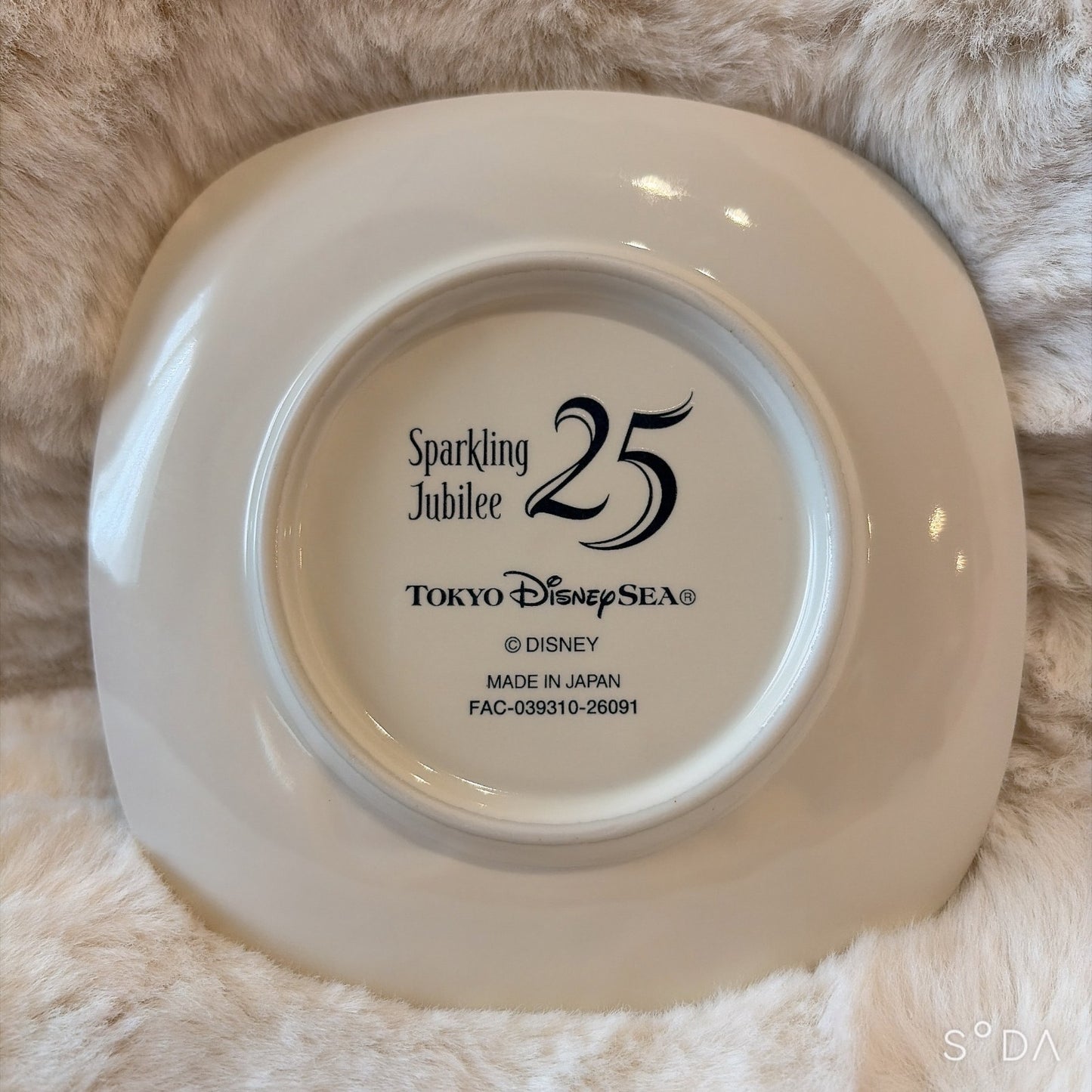 Japan Tokyo Disney Resort Mickey Minnie Sea 25th Souvenir Plate Jubilee