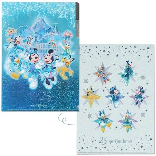 Japan Tokyo Disney Resort Sea 25th Sparkling Jubilee Clear Folder Set
