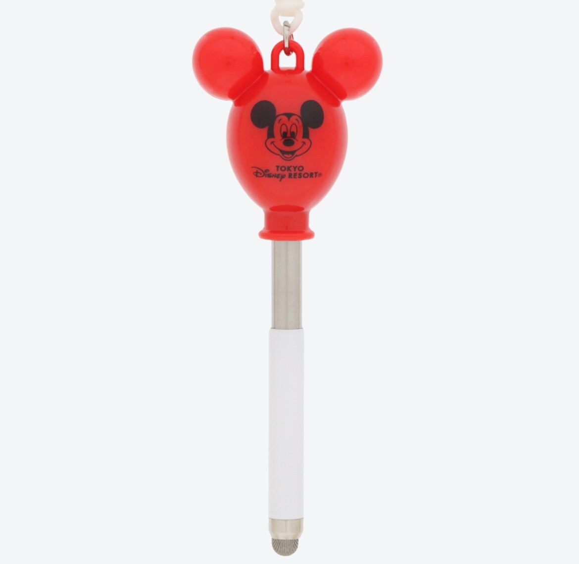 Japan Tokyo Disney Resort Balloon Keychain Retro Mickey RED Smartphone touch pen