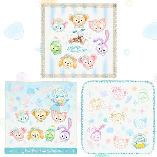 Japan Tokyo Disney Resort Find Your Beautiful Blue Duffy Mini Towel Set