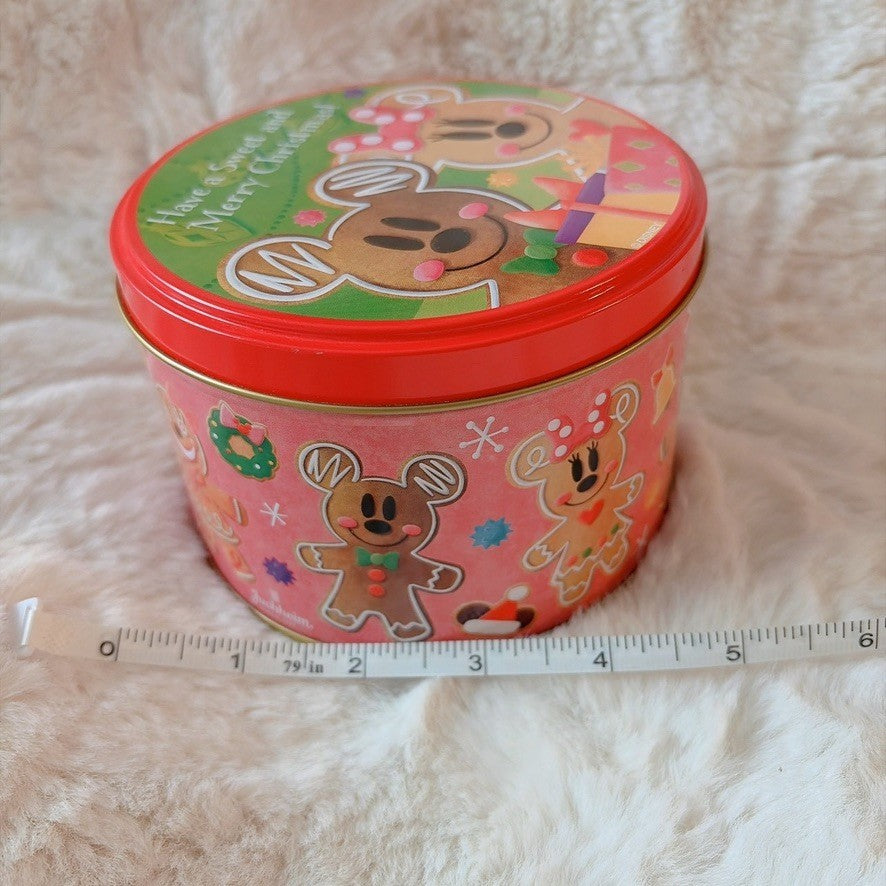 Japan Tokyo Disney Confectionery Tin Can Mickey & Minnie Christmas