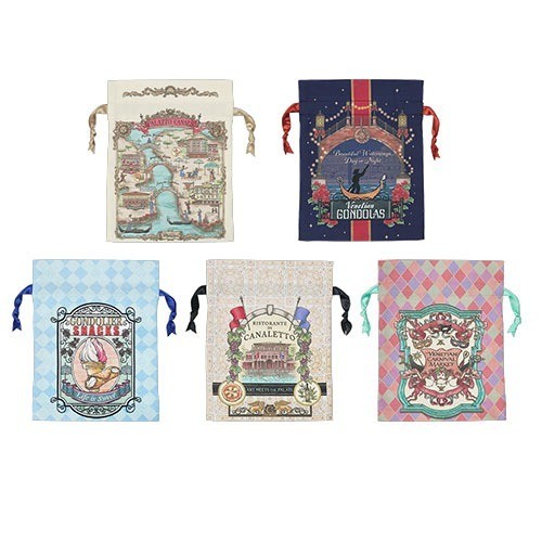Japan Tokyo Disney Resort Palazzo Canal Drawstring Pouch Set Motif