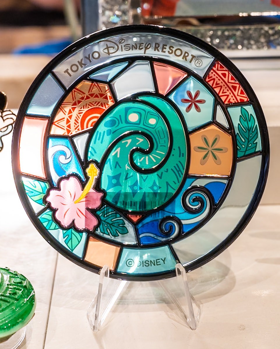 Japan Tokyo Disney Resort Stained Glass Coaster Glass the heart of Te Fiti Moana