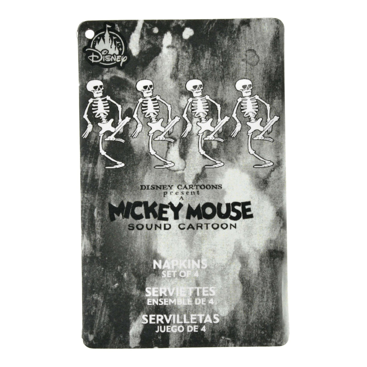 Japan Tokyo Disney Store Mickey Napkin Set The Skeleton Dance Haunted House