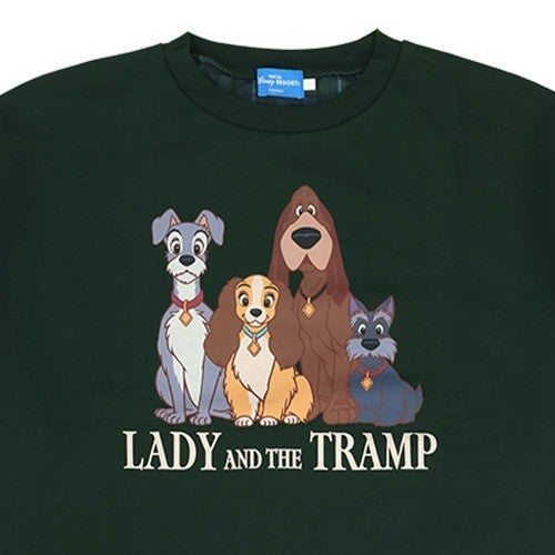 Japan Tokyo Disney Resort Lady and the Tramp Sweatshirt Khaki M size