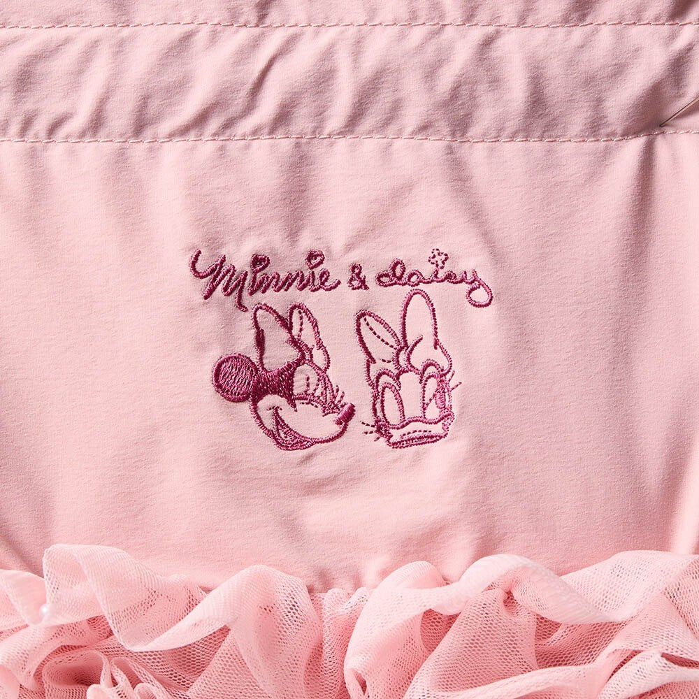 Japan Disney Fantasy Shop Bellemaison Minnie Daisy Tulle Drawstring Pouch Pink
