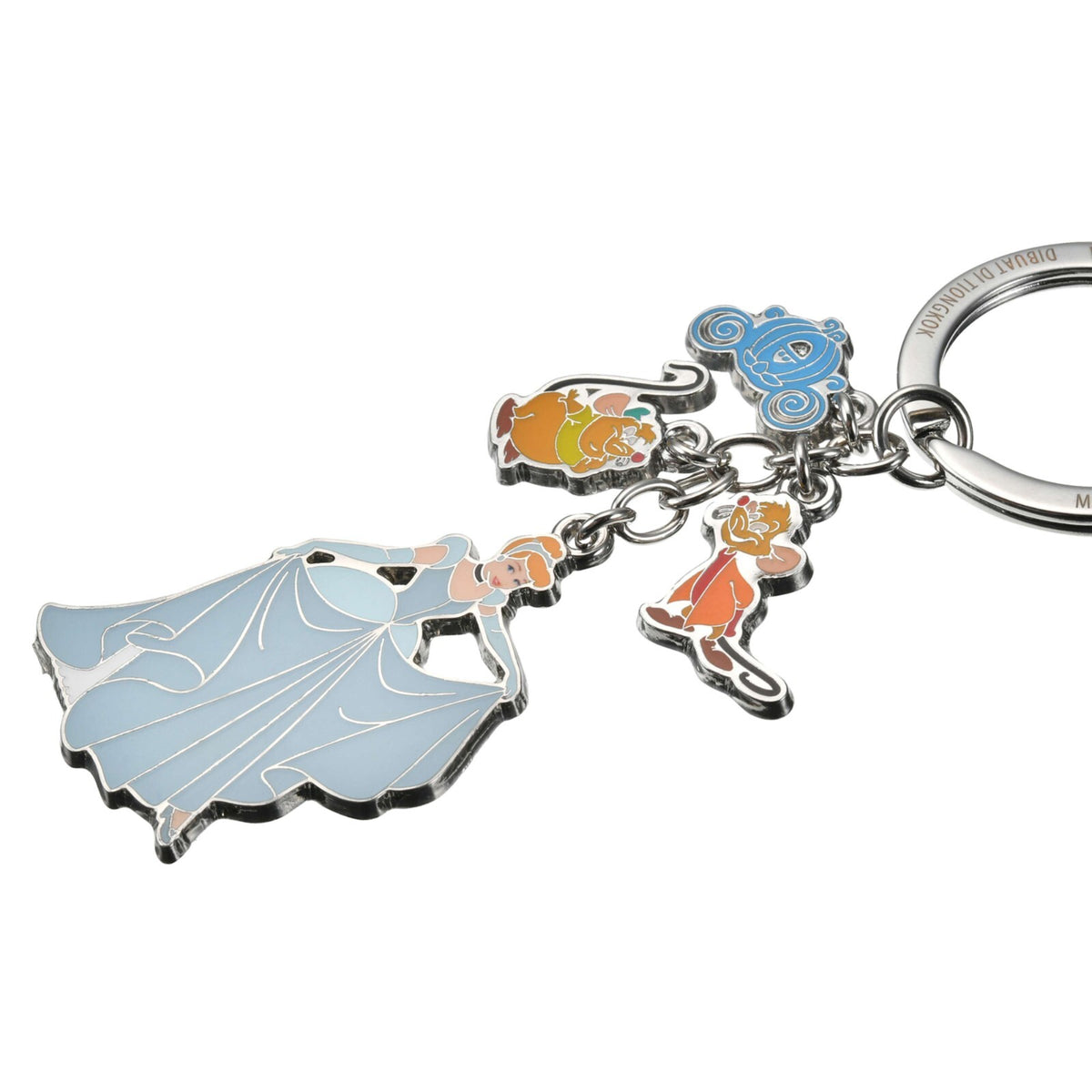 '+Japan Tokyo Disney Store Cinderella Jack & Gus Keychain Cinderella 75th