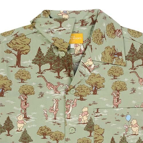 Japan Tokyo Disney Resort Aloha Shirt Winnie the Pooh All-over pattern