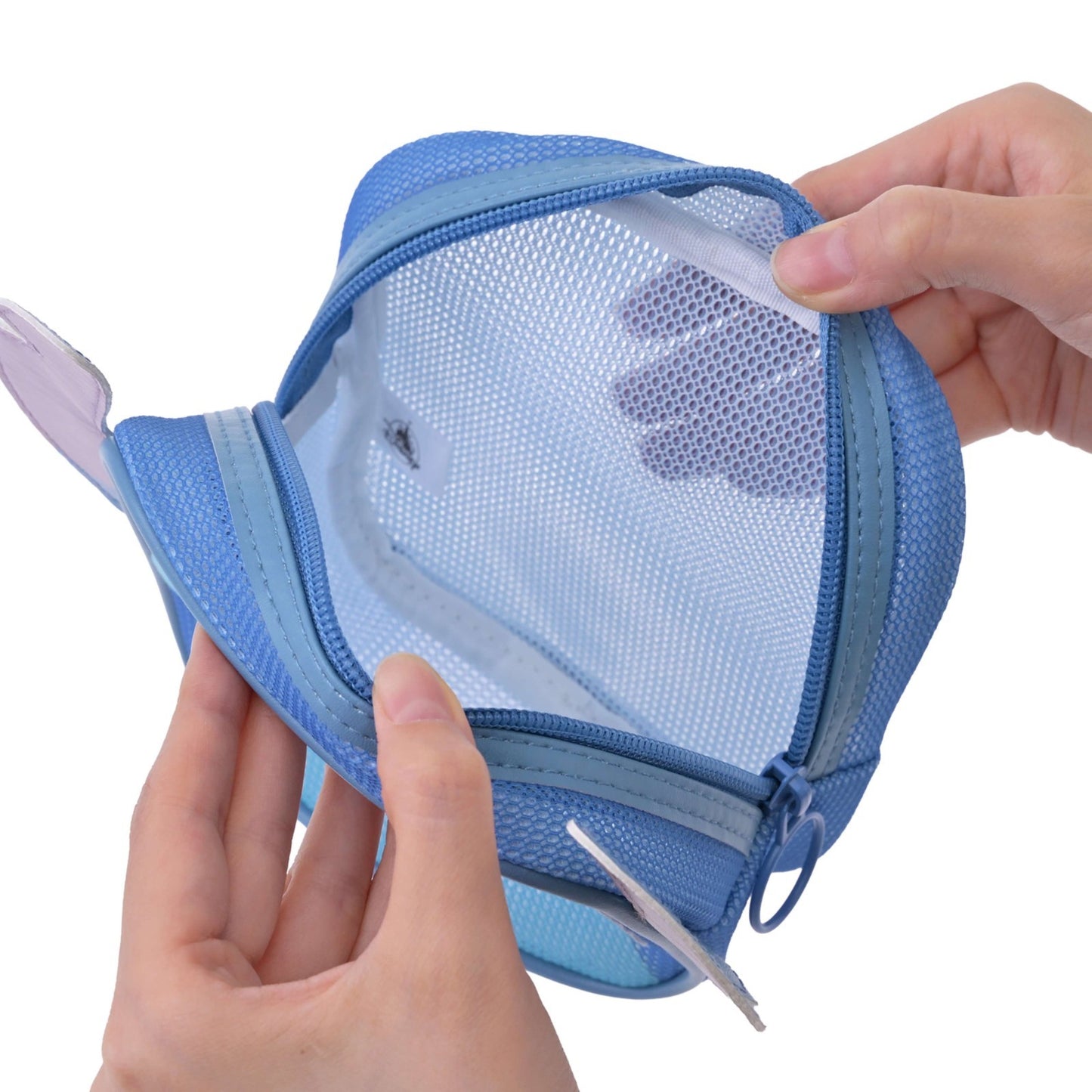 Japan Tokyo Disney Store Stitch Pouch Square Mesh Face