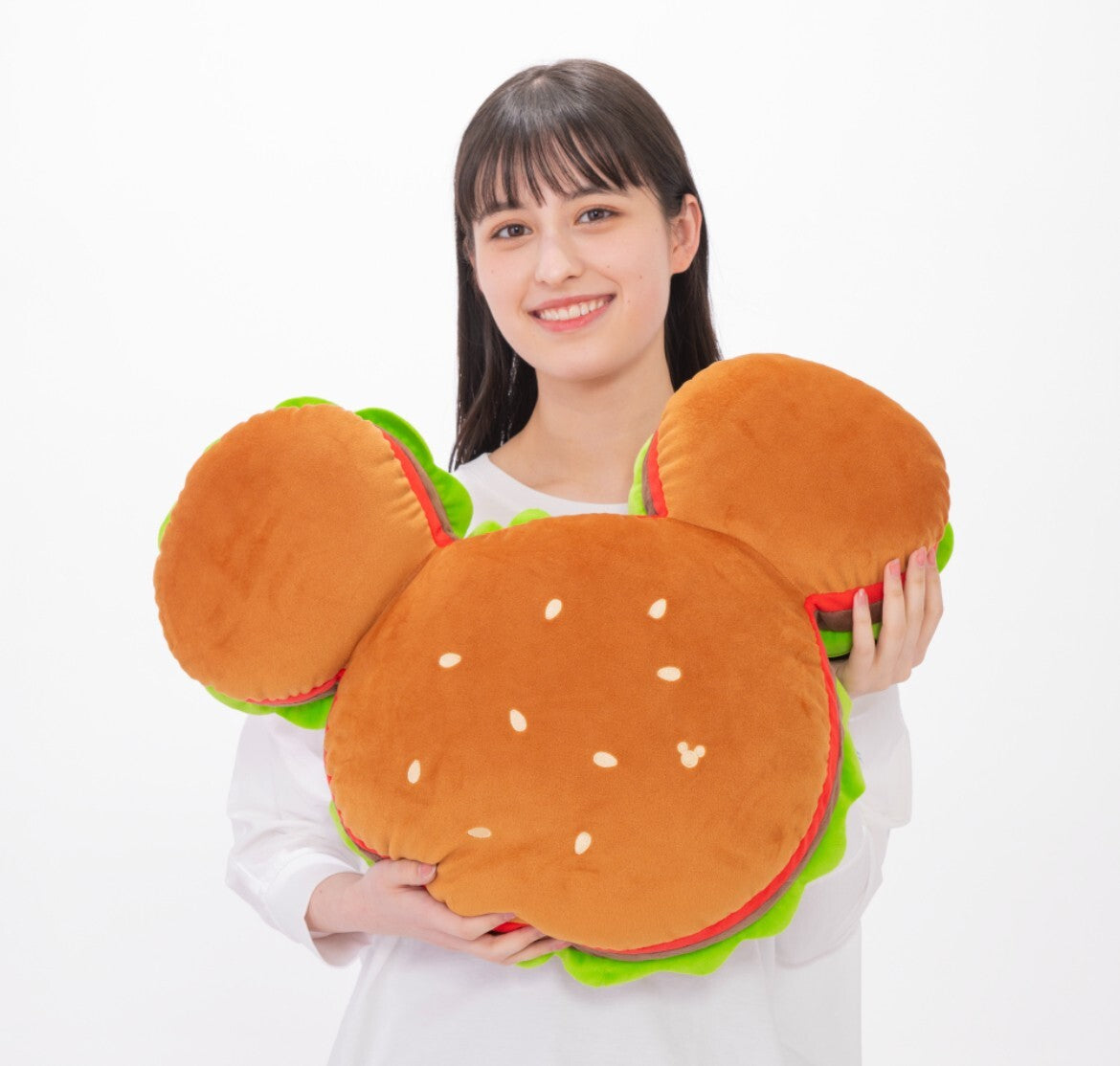Japan Tokyo Disney Resort Cushion Mickey's Hamburger hood fluffy New