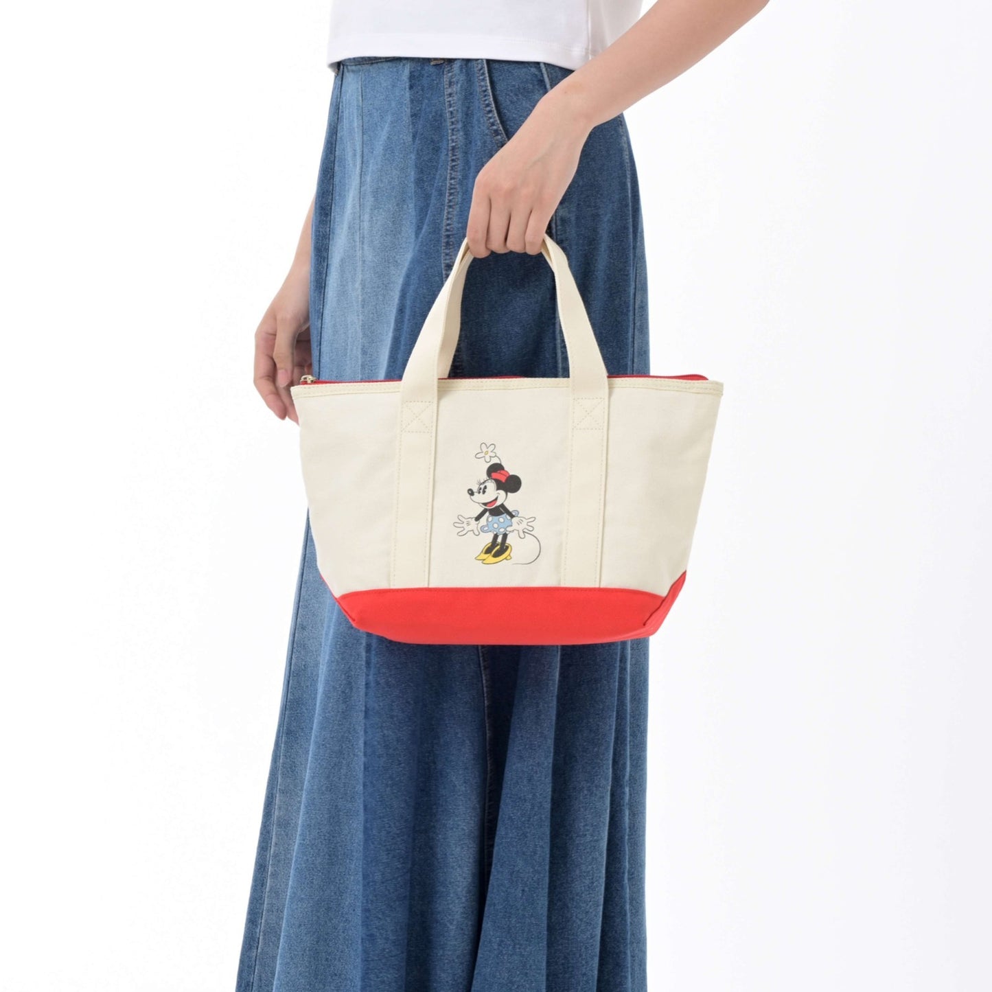 Japan Tokyo Disney Store Minnie Mouse Cool Tote Insulated Bag S Bicolor