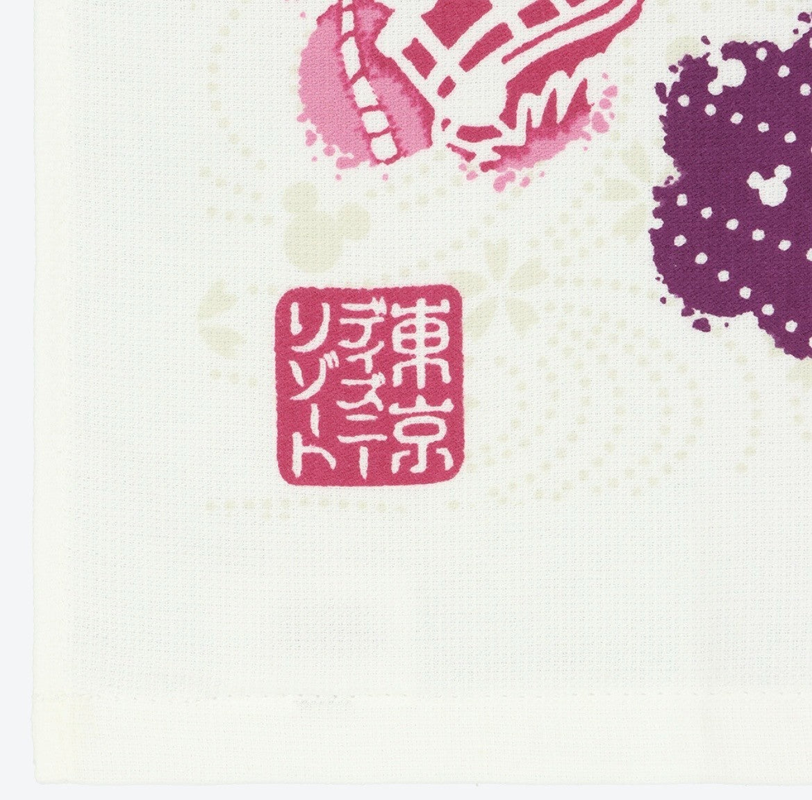 Japan Tokyo Disney Resort Mickey Mouse Mini Mouse Face Towel Japanese Pattern