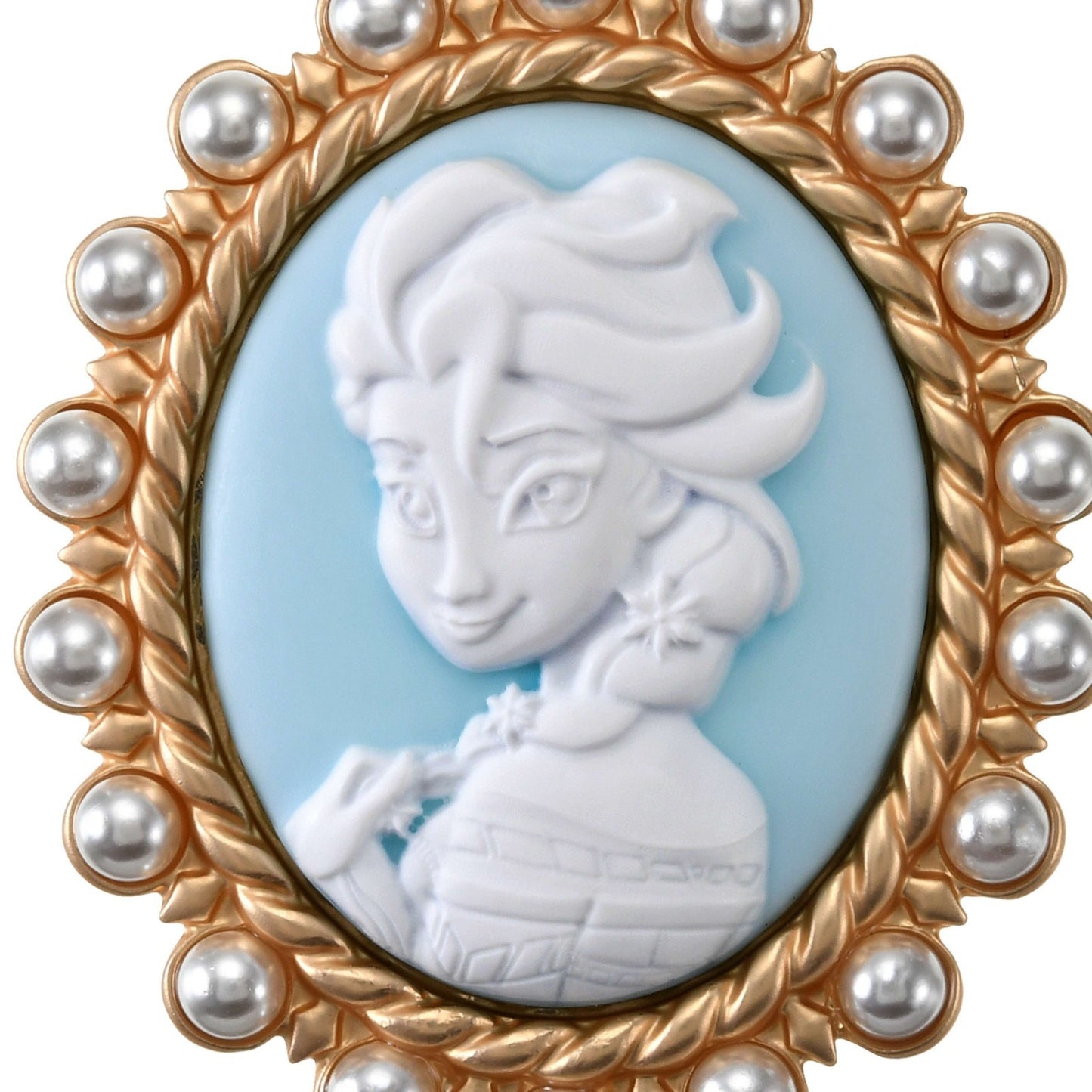 Japan Tokyo Disney Store Elsa Brooch Cameo Style Frozen