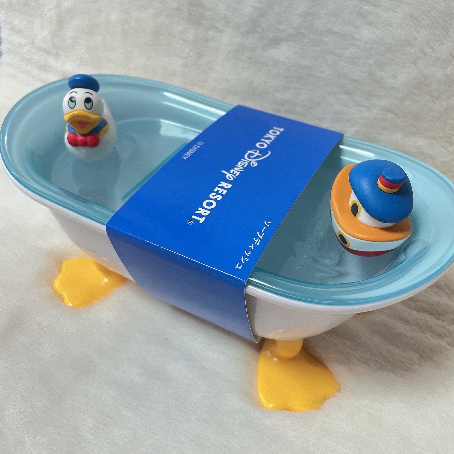 Japan Tokyo Disney Resort Soap Tray Donald Duck Figure Bath Boat