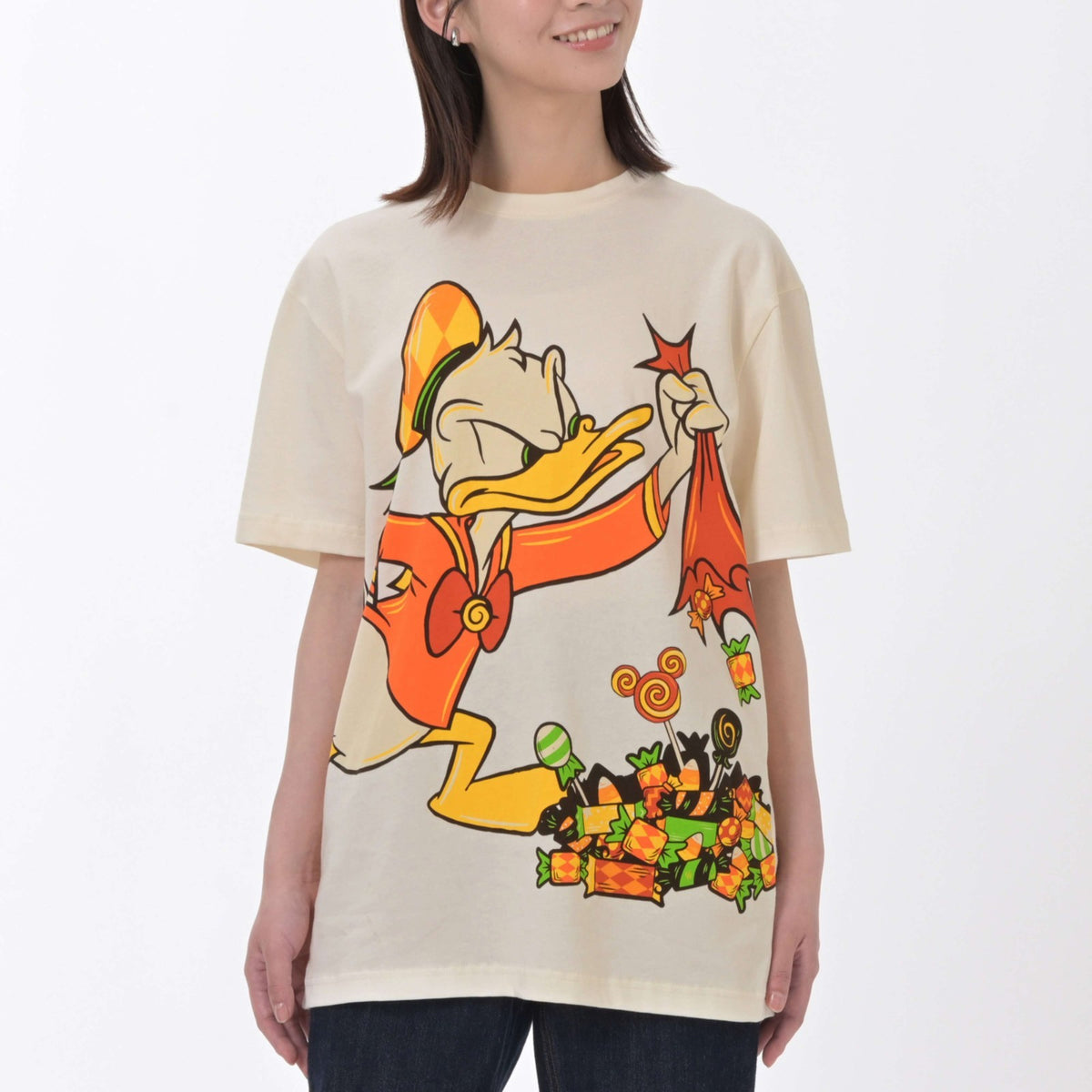Japan Tokyo Disney Store Donald Duck Short-Sleeve T-Shirt White Halloween 2026