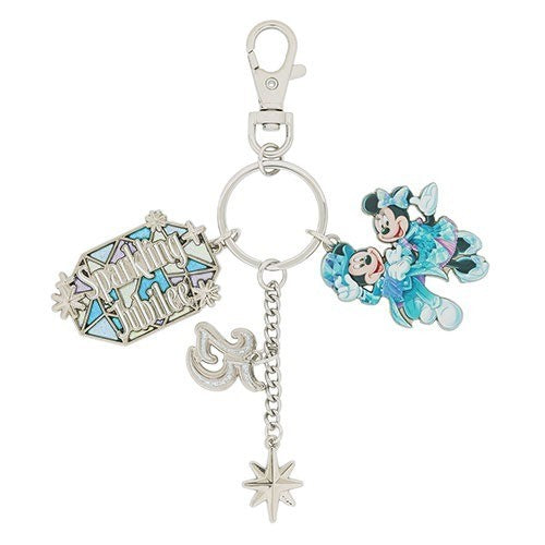 Japan Tokyo Disney Resort Sea 25th Sparkling Jubilee Keychain Mickey Minnie