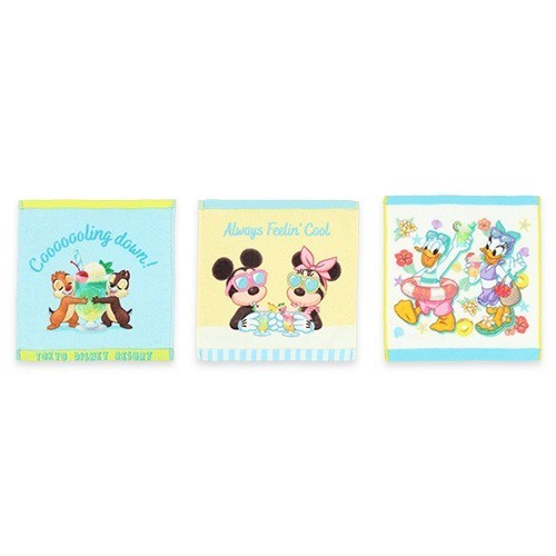 Japan Tokyo Disney Resort Mickey and Minnie Mini Towel Set Hello Summer