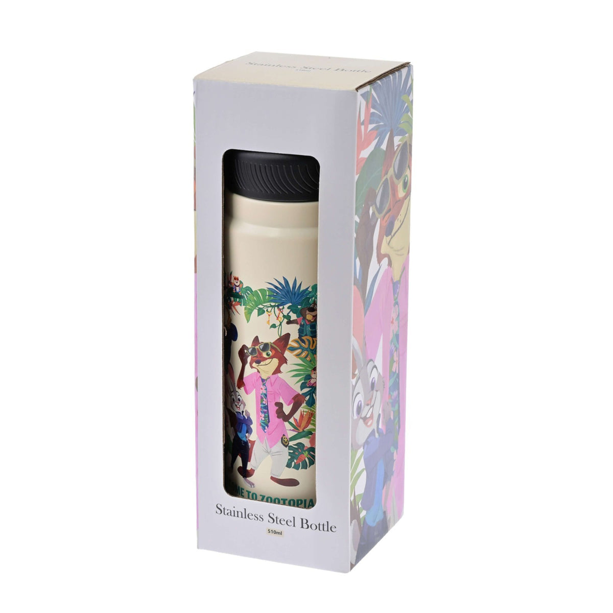 Japan Tokyo Disney Store Zootopia 2 Stainless Steel Bottle TROPICAL ZOOTOPIA