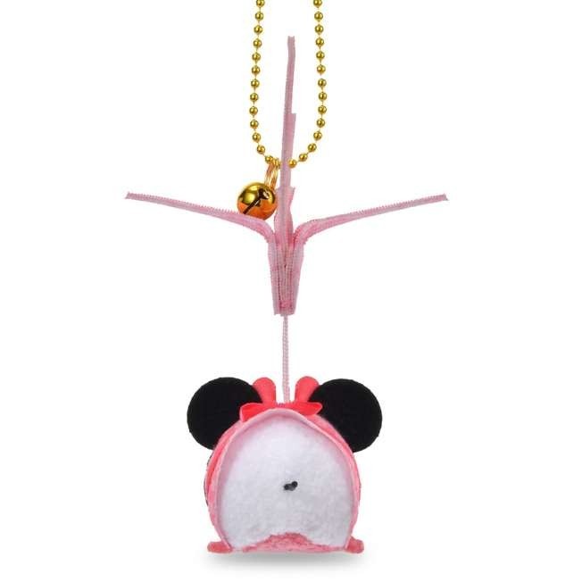 Japan Tokyo Disney Store Minnie Mouse Plush Toy Keychain Origami Crane TSUM TSUM