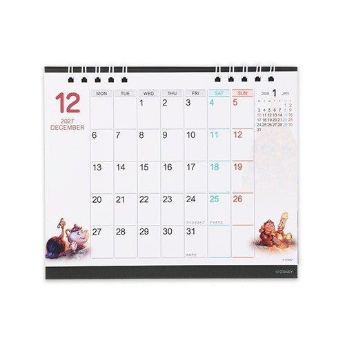 Japan Tokyo Disney Resort Mickey Mouse and Friends Desk Calendar 2027