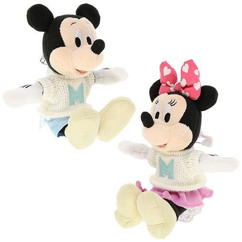 Japan Tokyo Disney Resort Mickey Minnie Mini Badge Set NAKAYOSHI CLUB