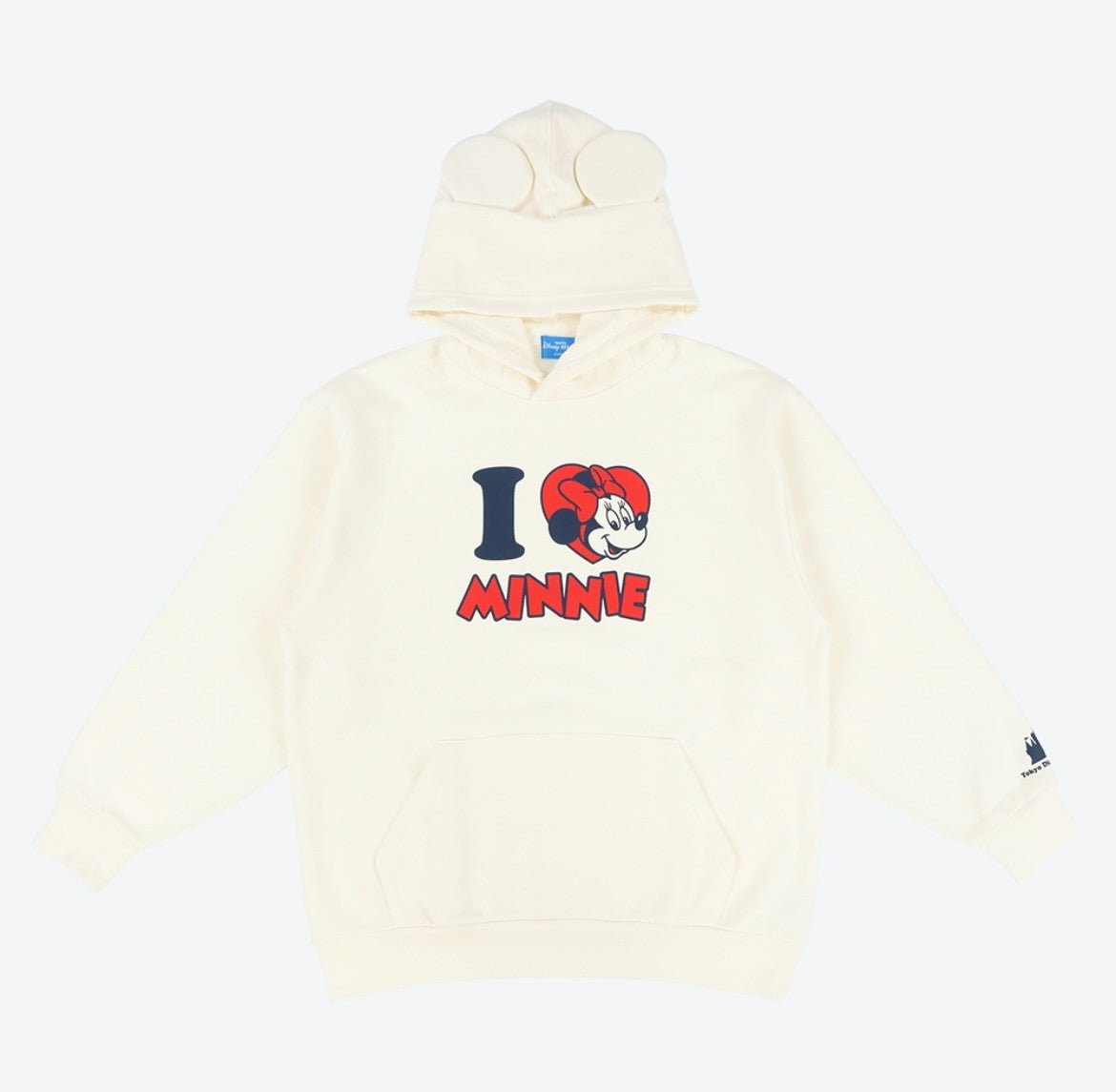 Japan Tokyo Disney Resort Minnie Mouse Hoodie Long sleeve White 2025