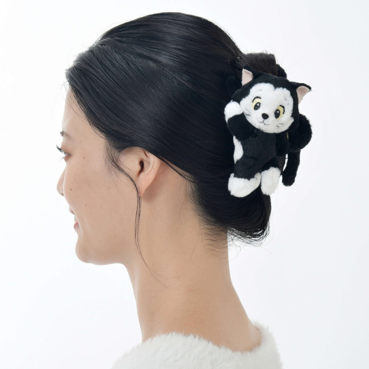 Japan Tokyo Disney Store Figaro Hair Clip Huggable Plush Toy Style Pinocchio