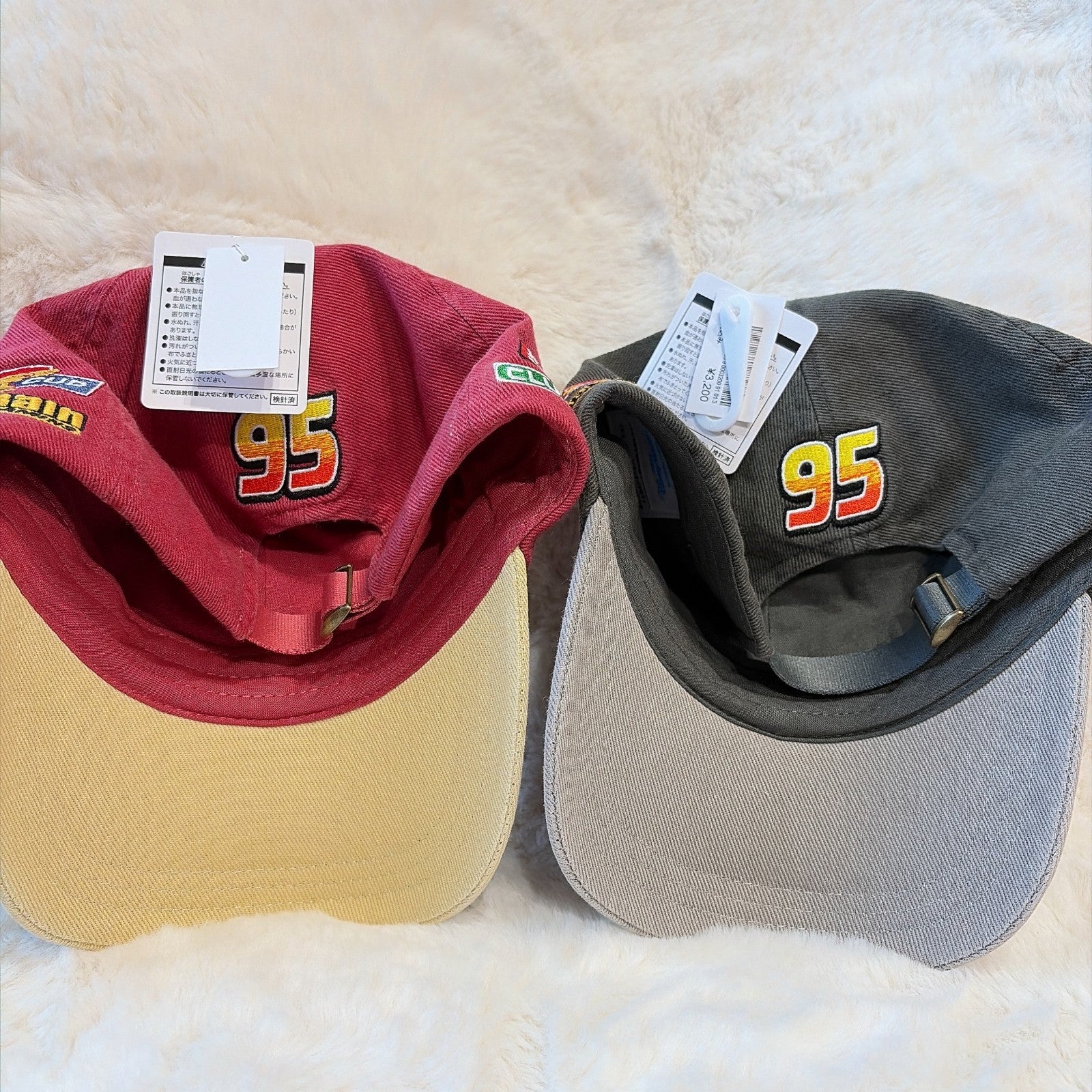 Japan Tokyo Disney Resort Hat Cap Lightning McQueen Cars Ears Set of 2
