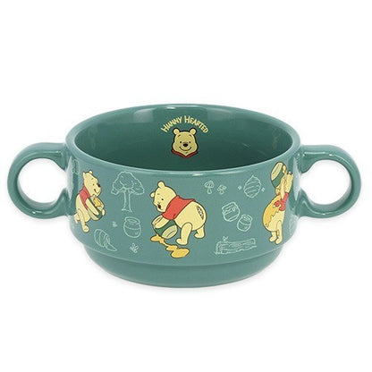 Japan Tokyo Disney Resort Winnie the Pooh Soup Bowl Green Heartwarming