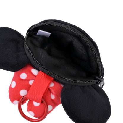 Japan Tokyo Disney Store Minnie Mouse Pouch Loop with Carabiner Face