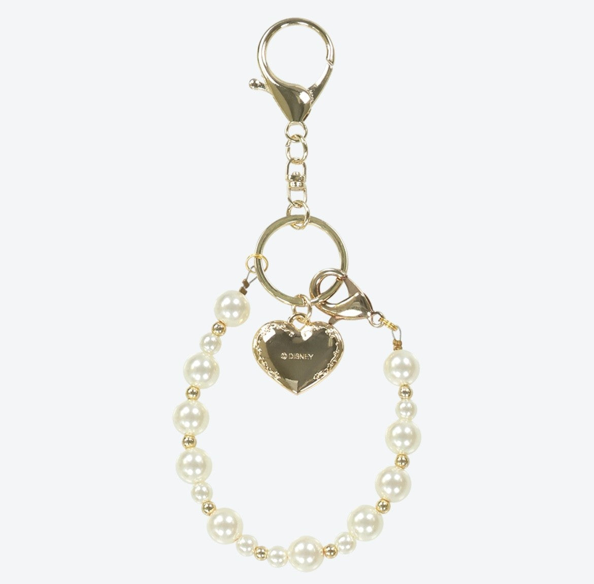 Japan Tokyo Disney Resort Minnie Mouse Ears Holder Keychain Heart Pearl 2025
