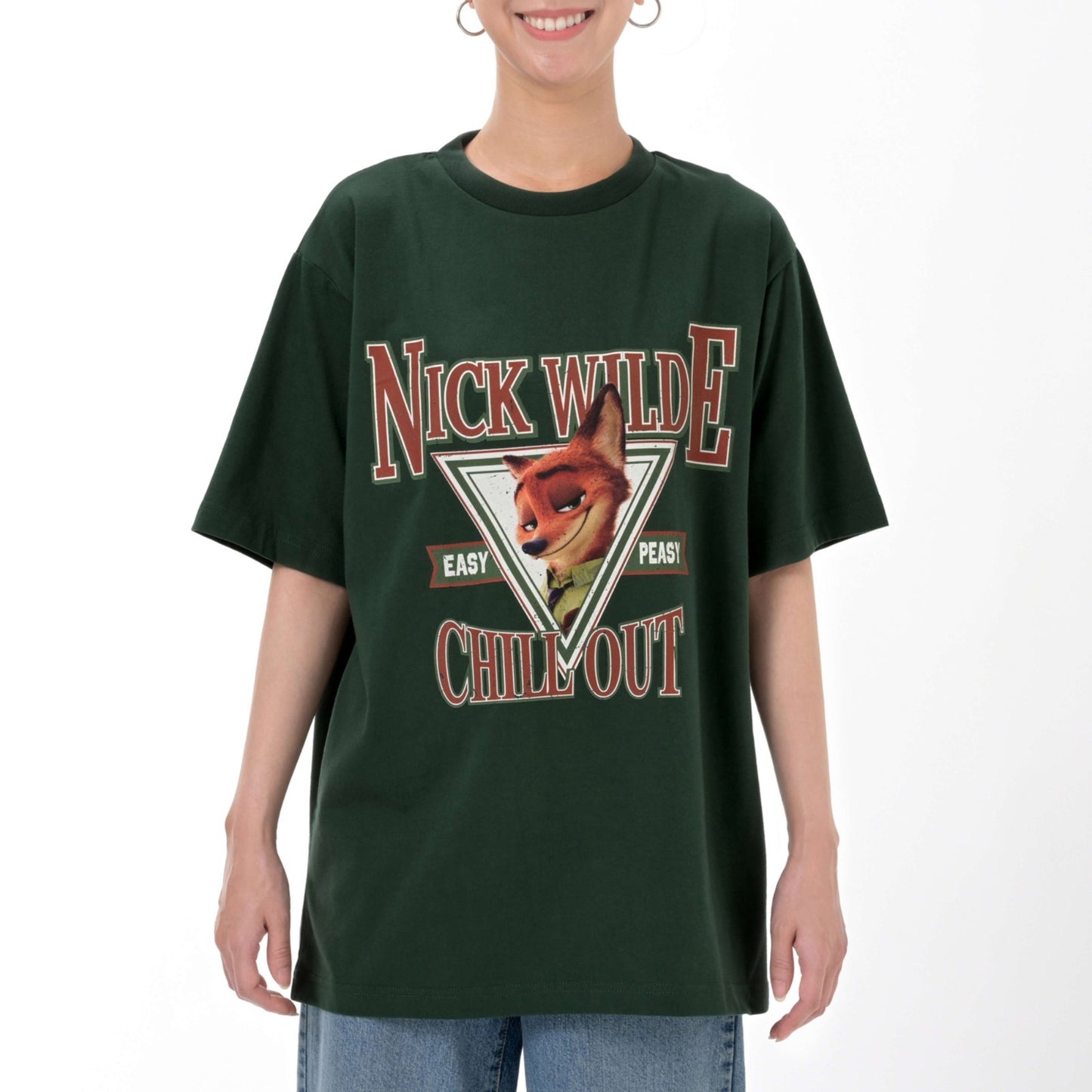 Japan Tokyo Disney Store Nick Wilde T-Shirt Green Collection Zootopia