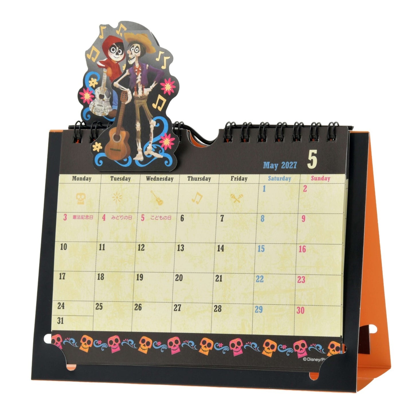 Japan Tokyo Disney Store Coco Desktop Calendar Pop-up Metallic 2027