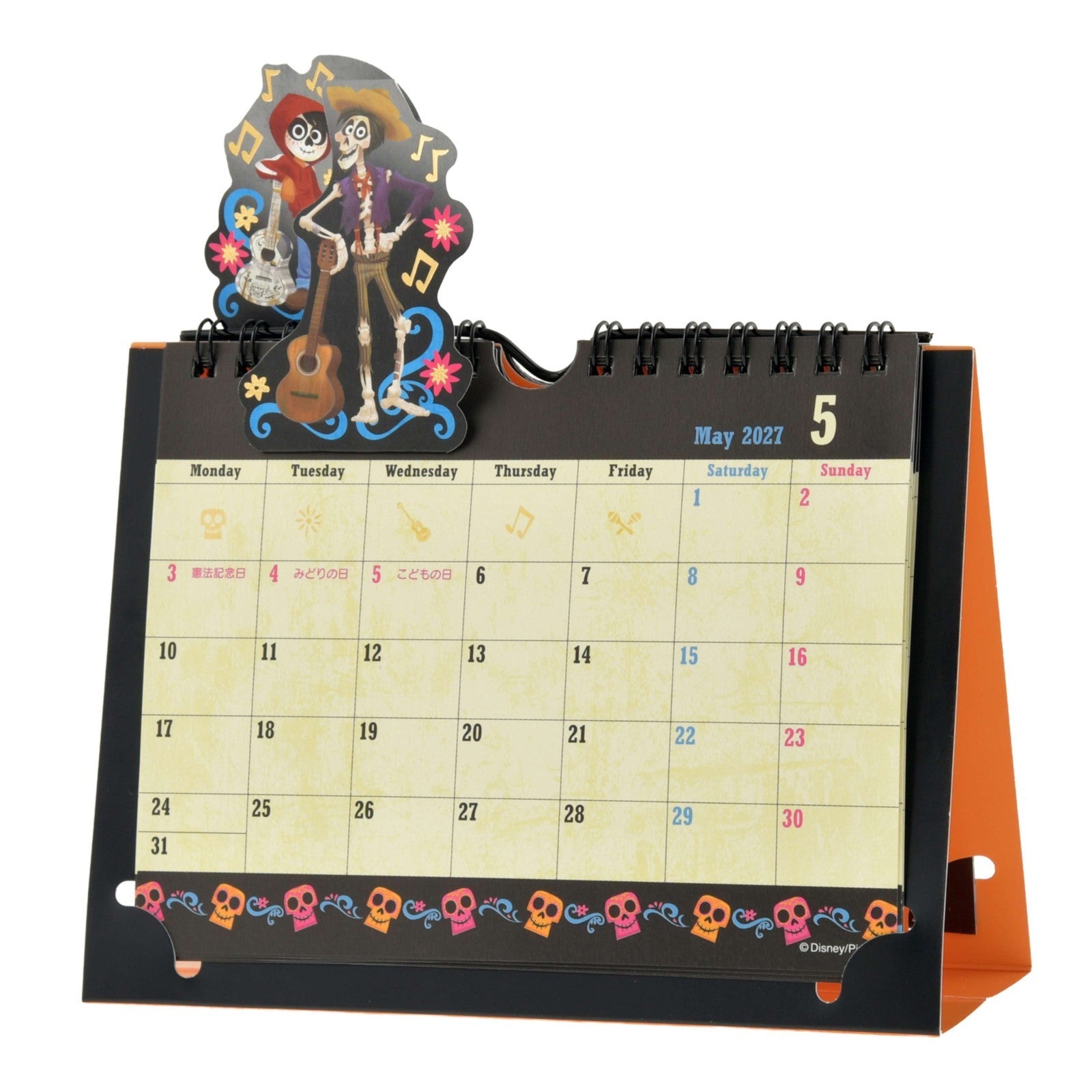 Japan Tokyo Disney Store Coco Desktop Calendar Pop-up Metallic 2027