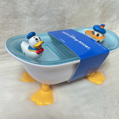 Japan Tokyo Disney Resort Soap Tray Donald Duck Figure Bath Boat