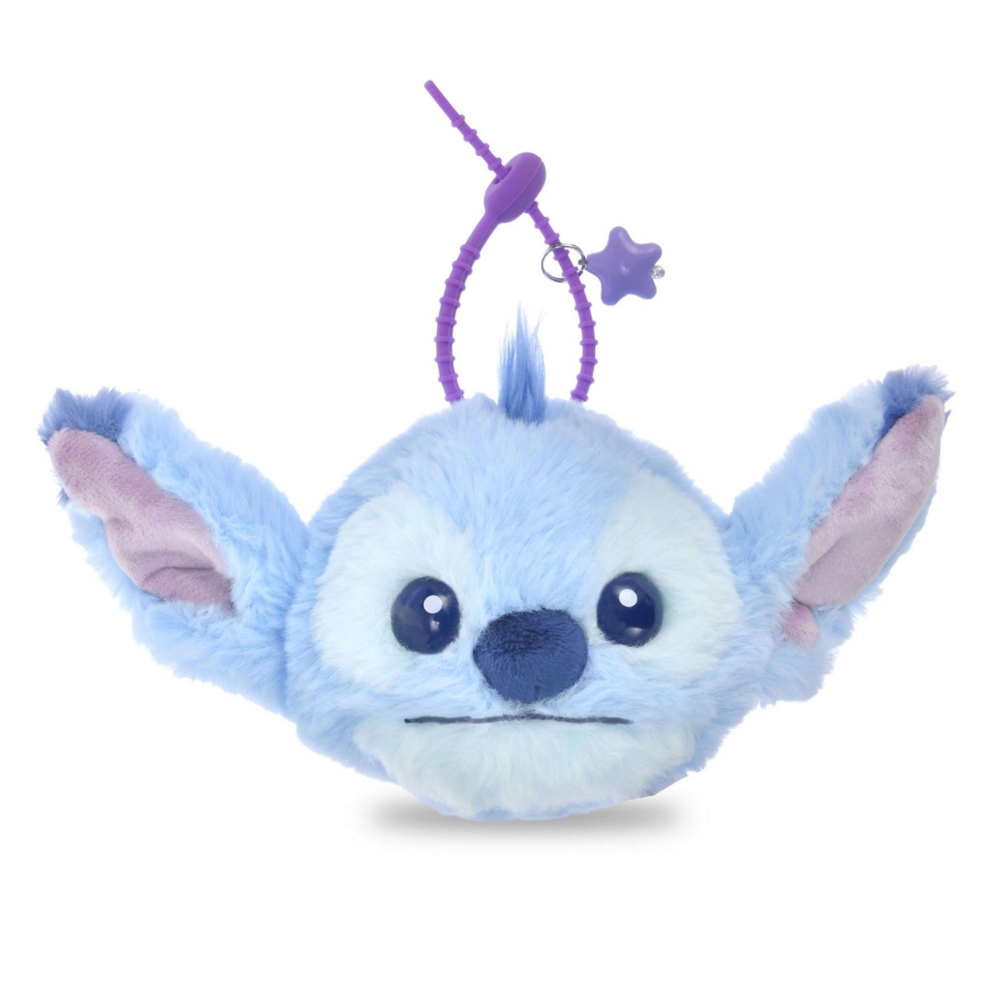 Japan Tokyo Disney Store Stitch Plush Keychain FUWAMOKO FACE