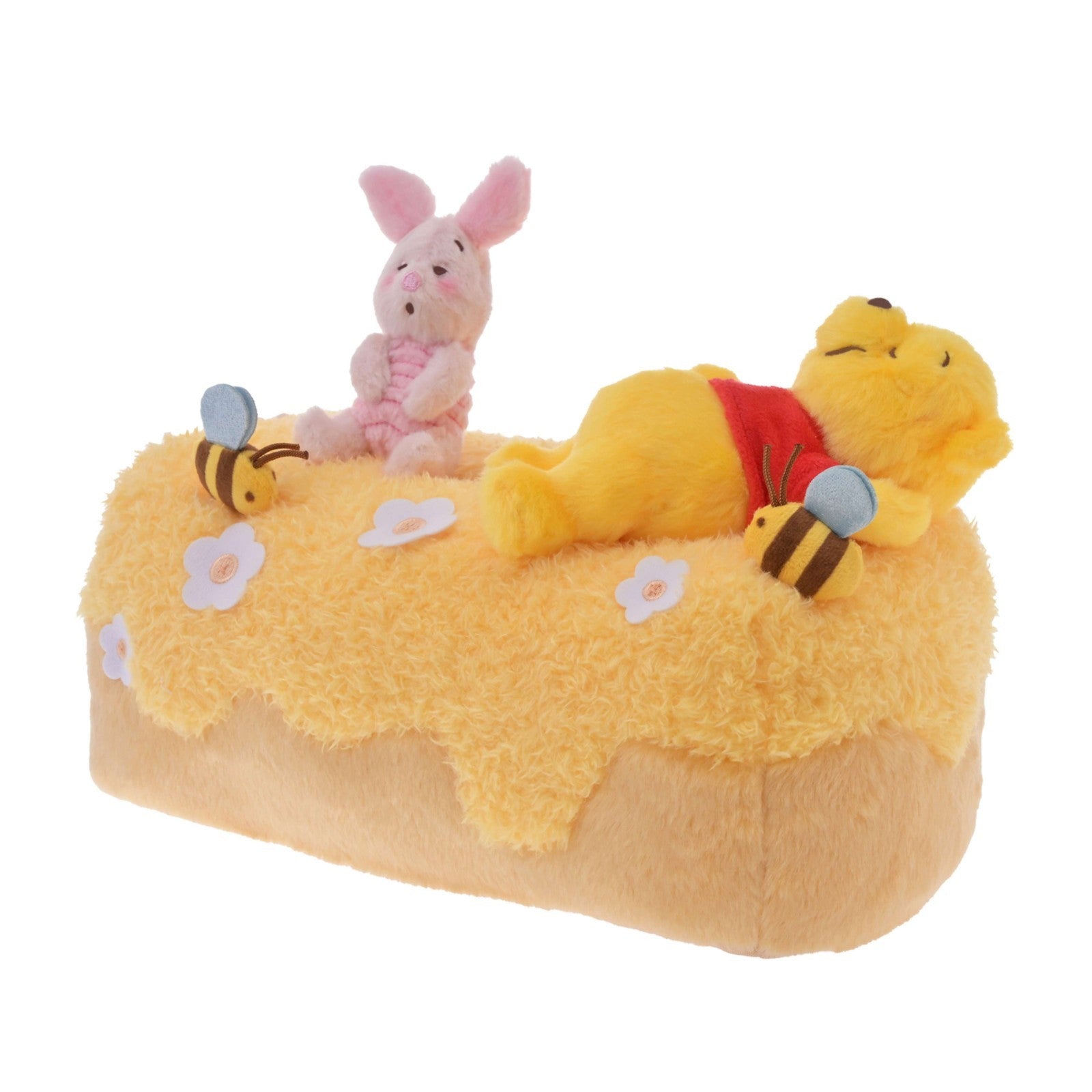 Japan Tokyo Disney Store Winnie the Pooh Piglet Tissue Box Cover Nap