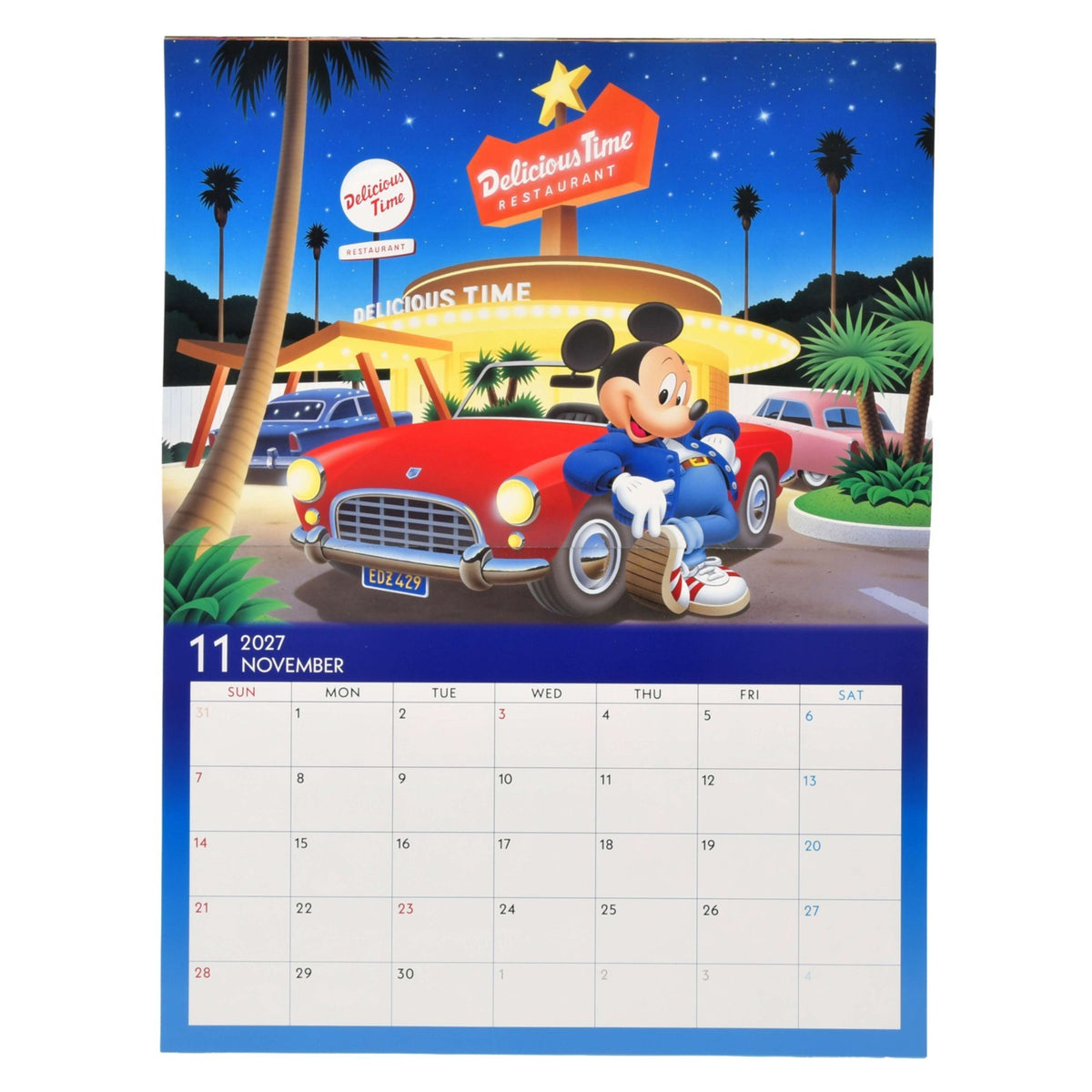 Japan Tokyo Disney Store Mickey & Friends Wall Calendar & Organizer 2027