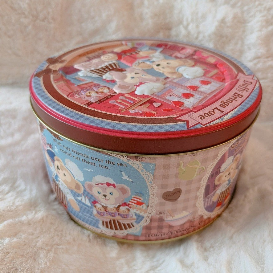 Japan Tokyo Disney Confectionery Tin Can Duffy and Friends Christmas