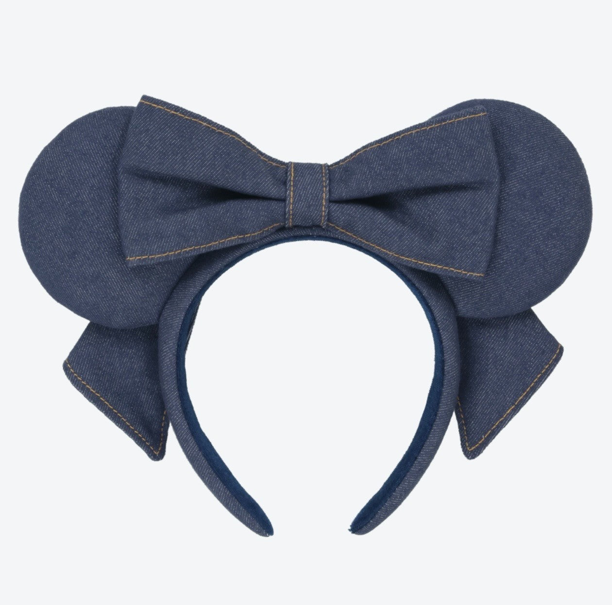 Japan Tokyo Disney Resort Minnie Mouse Ears Headband Denim Ribbon Free 2026